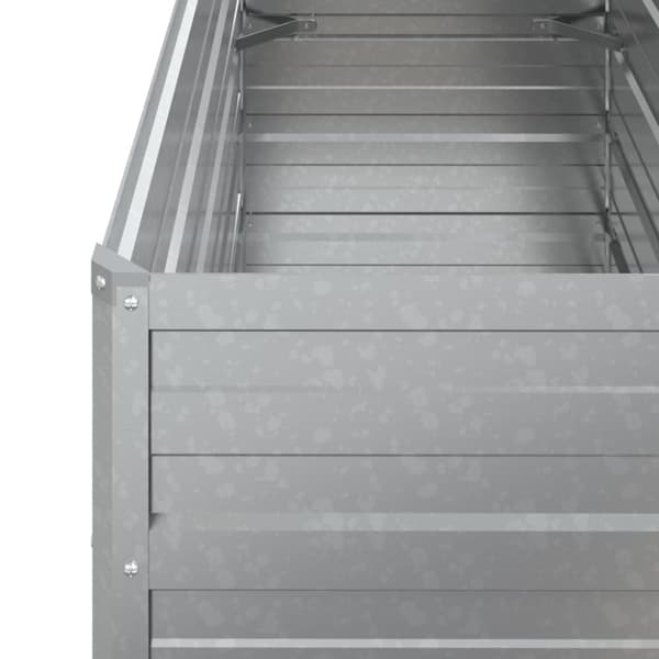 Plantekrukker - Living højbed 100x40x77 cm galvaniseret stål sølvfarvet