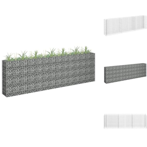 Plantekrukker - Living gabion-højbed 270x30x90 cm galvaniseret stål