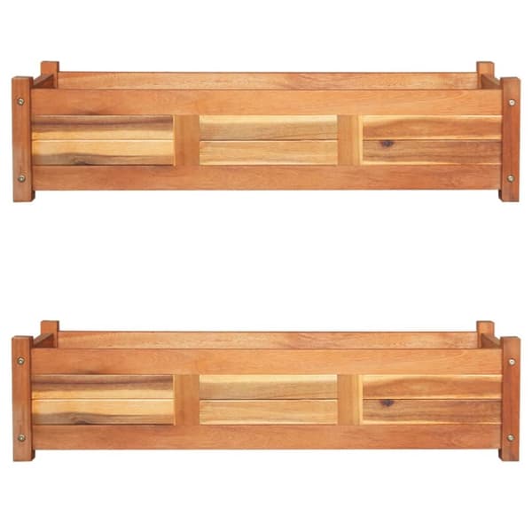 Kukkaruukut & istutuslaatikot - Living Puutarhan korotetut kukkalaatikot 2 kpl akaasiapuu 100x30x25 cm