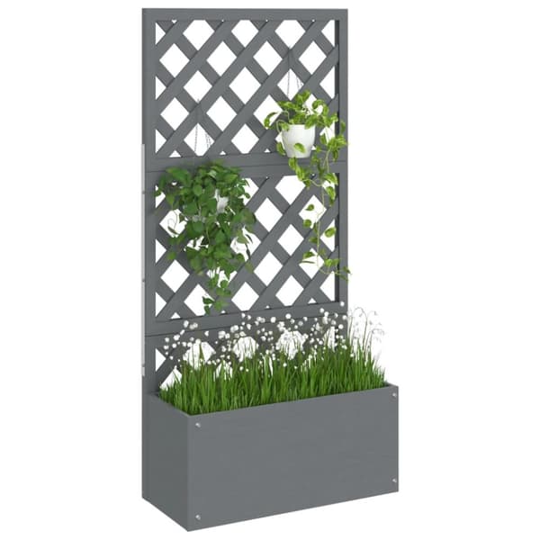Plantekrukker - Living espalier med plantekasse 65x33x135 cm WPC grå