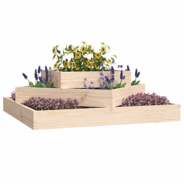 Krukor & odlingslådor - Living Odlingslåda 83x83x27 cm massiv furu