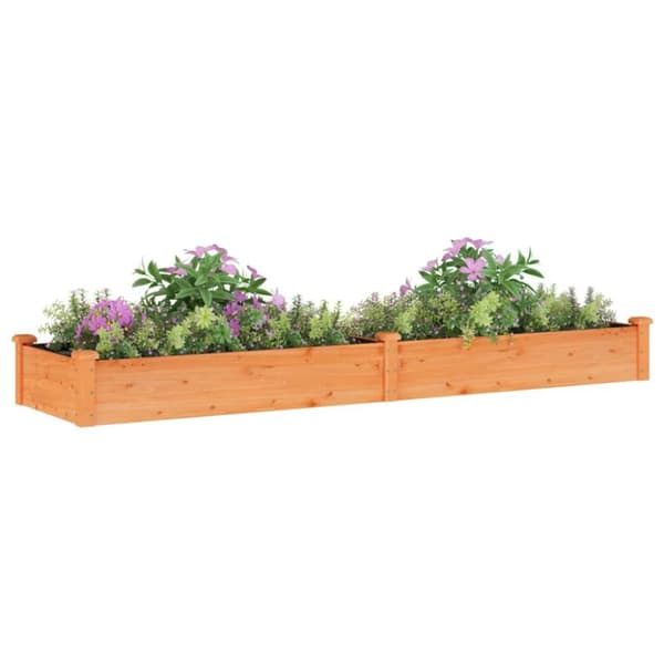 Plantekrukker - Living plantekasse med foring 240x60x25 cm massivt fyrretræ brun