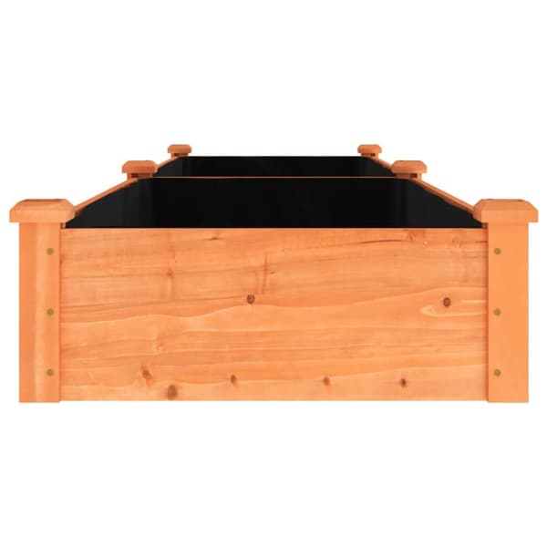 Plantekrukker - Living plantekasse med foring 240x60x25 cm massivt fyrretræ brun