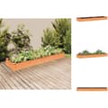 Miniatyrbillede 1 af 9: Plantekrukker - Living plantekasse med foring 240x60x25 cm massivt fyrretræ brun