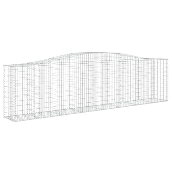 Kukkaruukut & istutuslaatikot - Living Kaarevat kivikorit 2 kpl 400x50x100/120 cm galvanoitu rauta