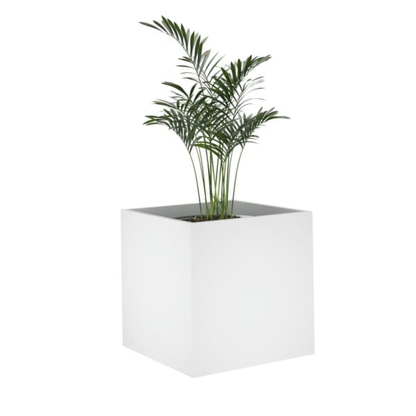 Plantekrukker - Living plantekasse 40x40x40 cm konstrueret træ hvid