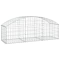 Miniatyrbillede 3 af 6: Plantekrukker - Living buet gabionkurv 150x50x40/60 cm galvaniseret jern