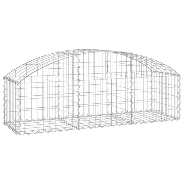 Plantekrukker - Living buet gabionkurv 150x50x40/60 cm galvaniseret jern