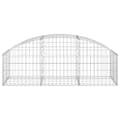Miniatyrbillede 4 af 6: Plantekrukker - Living buet gabionkurv 150x50x40/60 cm galvaniseret jern