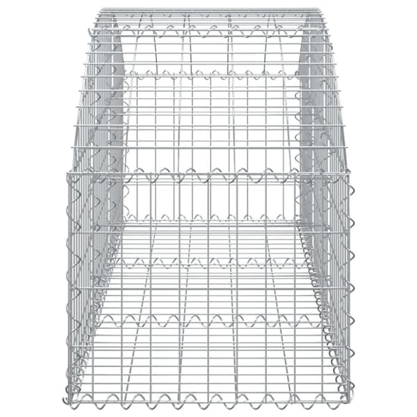 Plantekrukker - Living buet gabionkurv 150x50x40/60 cm galvaniseret jern