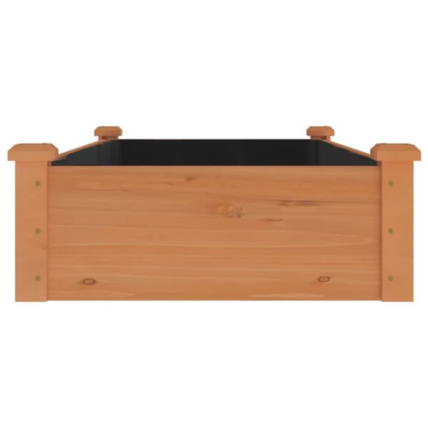 Plantekrukker - Living højbed med foring 120x60x25 cm massivt fyrretræ brun