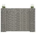 Miniatyrbillede 2 af 7: Plantekrukker - Living H-formet gabion-plantekasse 260x40x180 cm stål