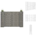 Miniatyrbillede 1 af 7: Plantekrukker - Living H-formet gabion-plantekasse 260x40x180 cm stål