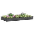Miniatyrbillede 4 af 9: Plantekrukker - Living plantekasse med foring 240x120x25 cm massivt fyrretræ grå