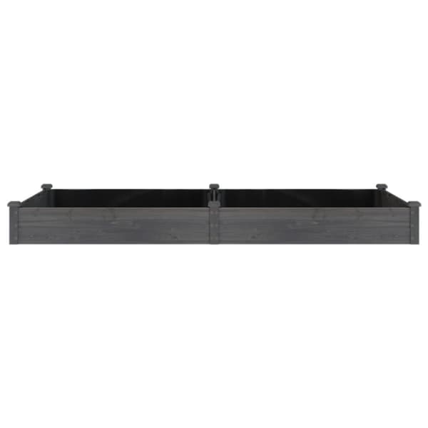 Plantekrukker - Living plantekasse med foring 240x120x25 cm massivt fyrretræ grå