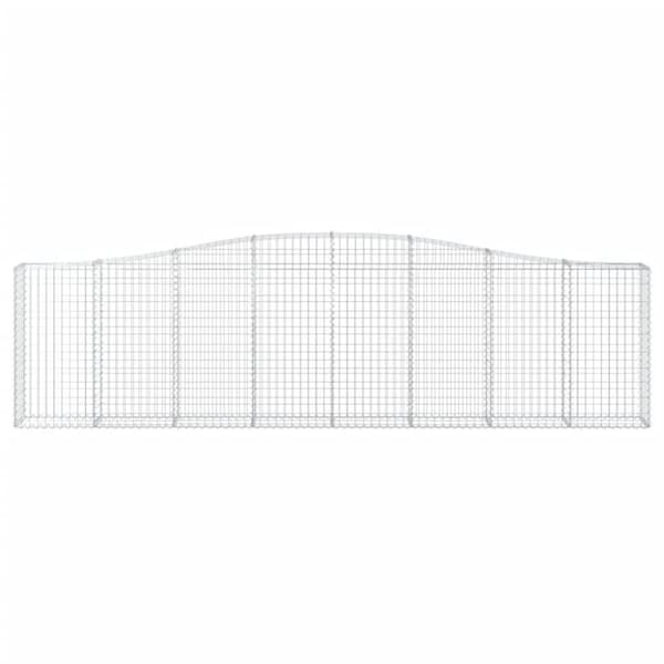 Plantekrukker - Living buede gabionkurve 2 stk. 400x30x100/120 cm galvaniseret jern