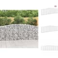 Miniatyrbillede 1 af 7: Plantekrukker - Living buede gabionkurve 2 stk. 400x30x100/120 cm galvaniseret jern
