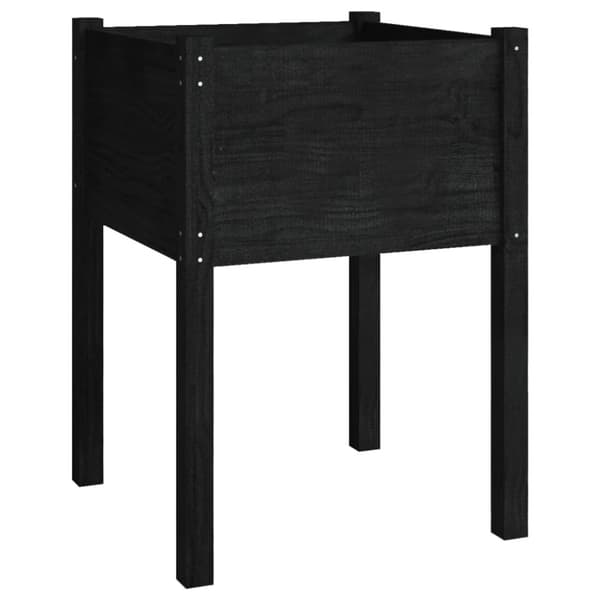 Kukkaruukut & istutuslaatikot - Living Puutarhan kukkalaatikko musta 50x50x70 cm täysi mänty