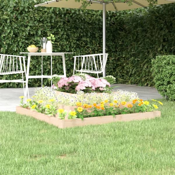 Plantekrukker - Living plantekasse 110x110x27 cm massivt fyrretræ