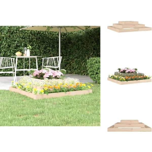 Plantekrukker - Living plantekasse 110x110x27 cm massivt fyrretræ