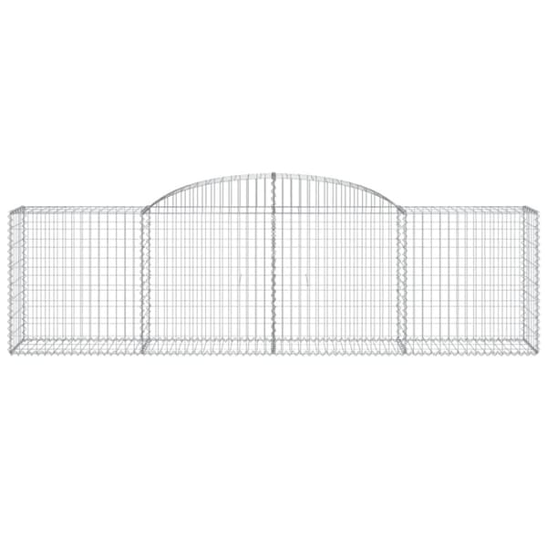 Plantekrukker - Living buede gabionkurve 6 stk. 300x50x80/100 cm galvaniseret jern