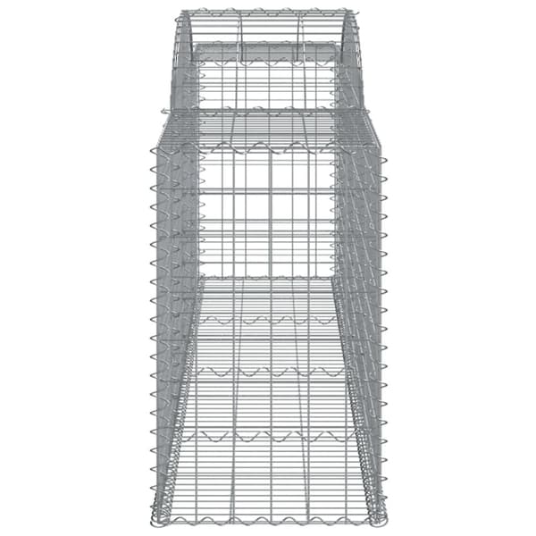 Plantekrukker - Living buede gabionkurve 6 stk. 300x50x80/100 cm galvaniseret jern