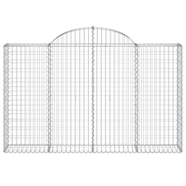 Plantekrukker - Living buet gabionkurv 200x30x120/140 cm galvaniseret jern