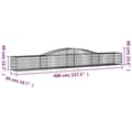 Miniatyrbillede 7 af 7: Plantekrukker - Living buede gabionkurve 2 stk. 400x50x40/60 cm galvaniseret jern