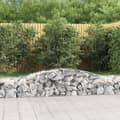 Miniatyrbillede 2 af 7: Plantekrukker - Living buede gabionkurve 2 stk. 400x50x40/60 cm galvaniseret jern