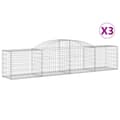 Miniatyrbillede 3 af 7: Plantekrukker - Living buede gabionkurve 3 stk. 300x50x60/80 cm galvaniseret jern