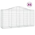 Miniatyrbillede 3 af 7: Plantekrukker - Living buede gabionkurve 6 stk. 200x50x100/120 cm galvaniseret jern
