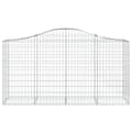 Miniatyrbillede 5 af 7: Plantekrukker - Living buede gabionkurve 6 stk. 200x50x100/120 cm galvaniseret jern