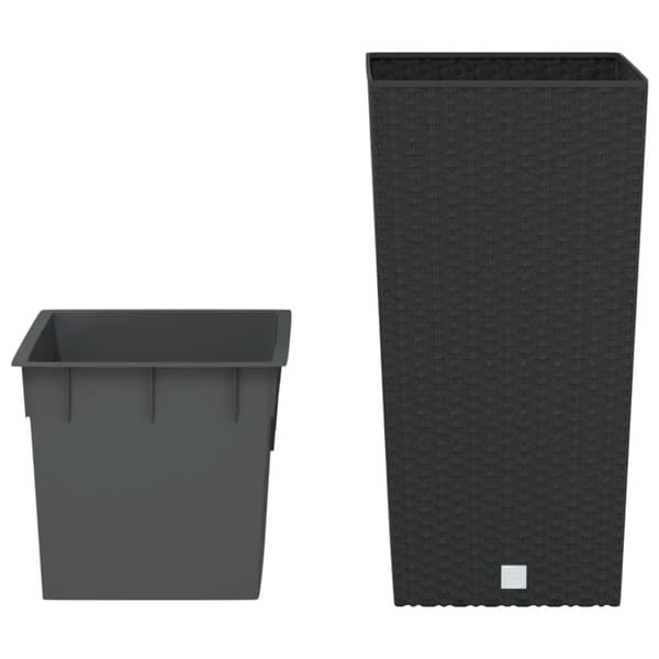 Plantekrukker - Living plantekrukke 11/26,5 l udtagelig indsats PP rattanlook antracit