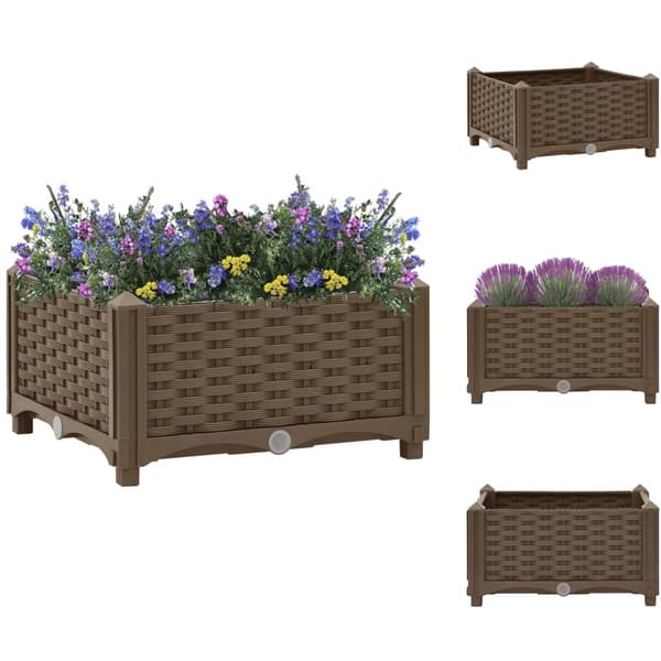 Plantekrukker - Living højbed 40x40x23 cm polypropylen