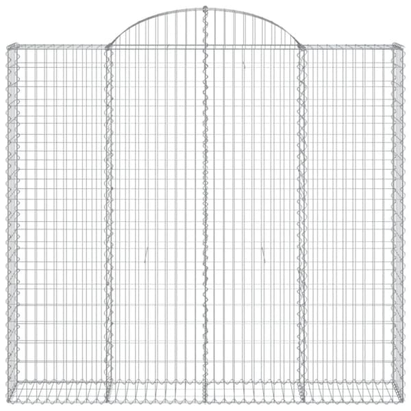 Plantekrukker - Living buet gabionkurv 200x50x180/200 cm galvaniseret jern