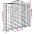 Miniatyrbillede 6 af 6: Plantekrukker - Living buet gabionkurv 200x50x180/200 cm galvaniseret jern