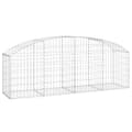 Miniatyrbillede 3 af 6: Plantekrukker - Living buet gabionkurv 200x50x60/80 cm galvaniseret jern
