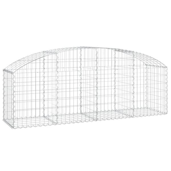 Plantekrukker - Living buet gabionkurv 200x50x60/80 cm galvaniseret jern