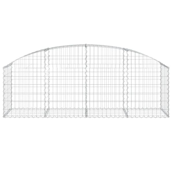 Plantekrukker - Living buet gabionkurv 200x50x60/80 cm galvaniseret jern