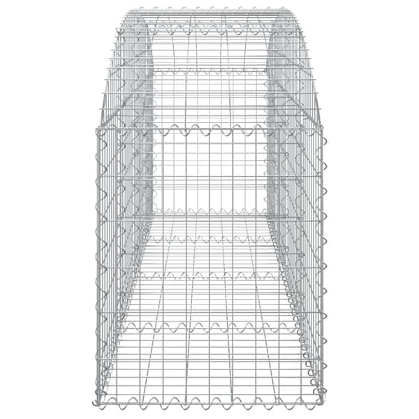 Plantekrukker - Living buet gabionkurv 200x50x60/80 cm galvaniseret jern