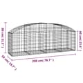 Miniatyrbillede 6 af 6: Plantekrukker - Living buet gabionkurv 200x50x60/80 cm galvaniseret jern
