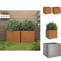 Pikkukuva 1 / 11: Kukkaruukut & istutuslaatikot - Living Kukkalaatikot 2 kpl 42x40x39 cm Corten teräs