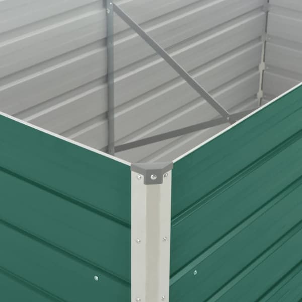 Plantekrukker - Living hævet plantekasse 160 x 80 x 77 galvaniseret stål grøn