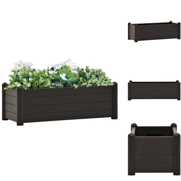 Kukkaruukut & istutuslaatikot - Living Korotettu kukkalaatikko PP antrasiitti 100x43x35 cm