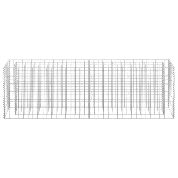 Plantekrukker - Living gabion-højbed 180x30x60 cm galvaniseret stål