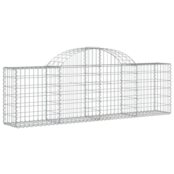 Krukor & odlingslådor - Living Gabion bågformad 2 st 200x30x60/80 cm galvaniserat järn