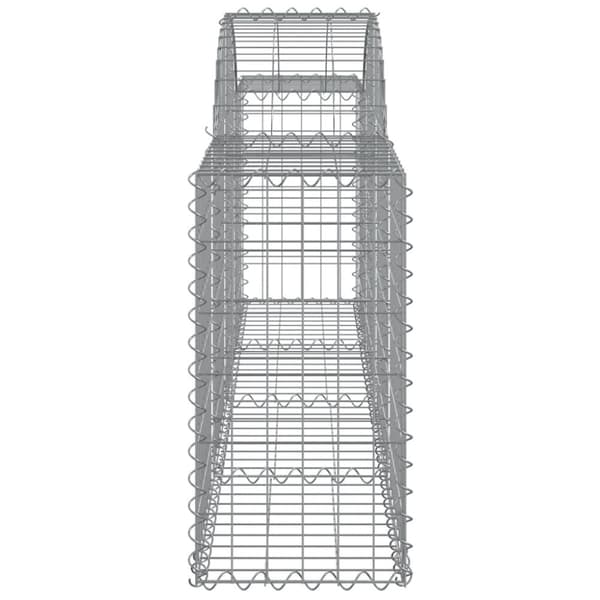 Krukor & odlingslådor - Living Gabion bågformad 2 st 200x30x60/80 cm galvaniserat järn