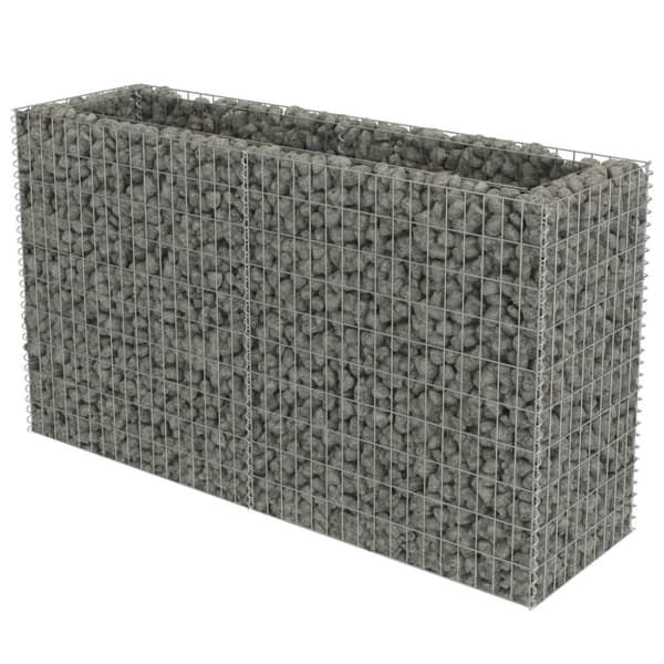 Plantekrukker - Living gabion-højbed 180x50x100 cm galvaniseret stål