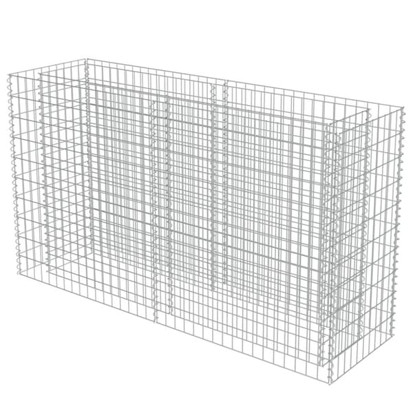 Plantekrukker - Living gabion-højbed 180x50x100 cm galvaniseret stål