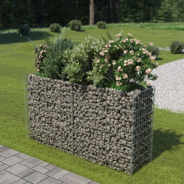 Plantekrukker - Living gabion-højbed 180x50x100 cm galvaniseret stål